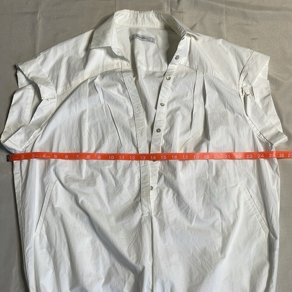 ZARA White Button-Up Shirt Dress - Picture 14 of 15